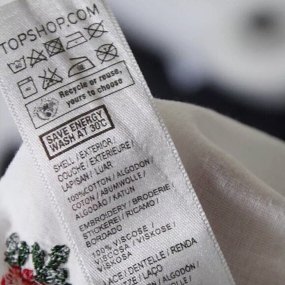 Topshop Embroidered Cover-up Pajama Pants Top Set White XS NWOT - Picture 9 of 12